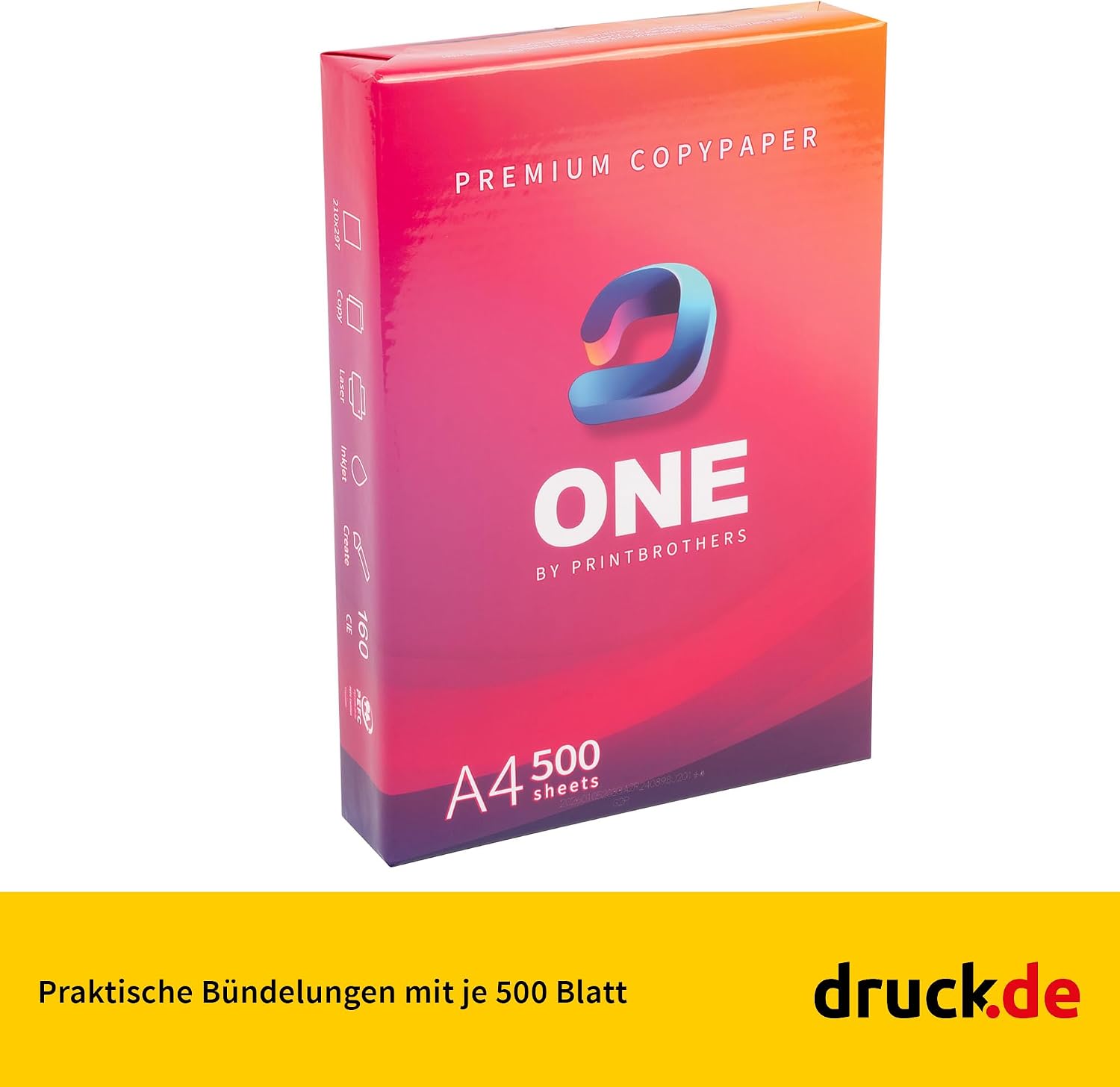 ONE Printer Paper A4 Copier Paper DIN A4 5,000 Sheets 2 Boxes – Bild 2