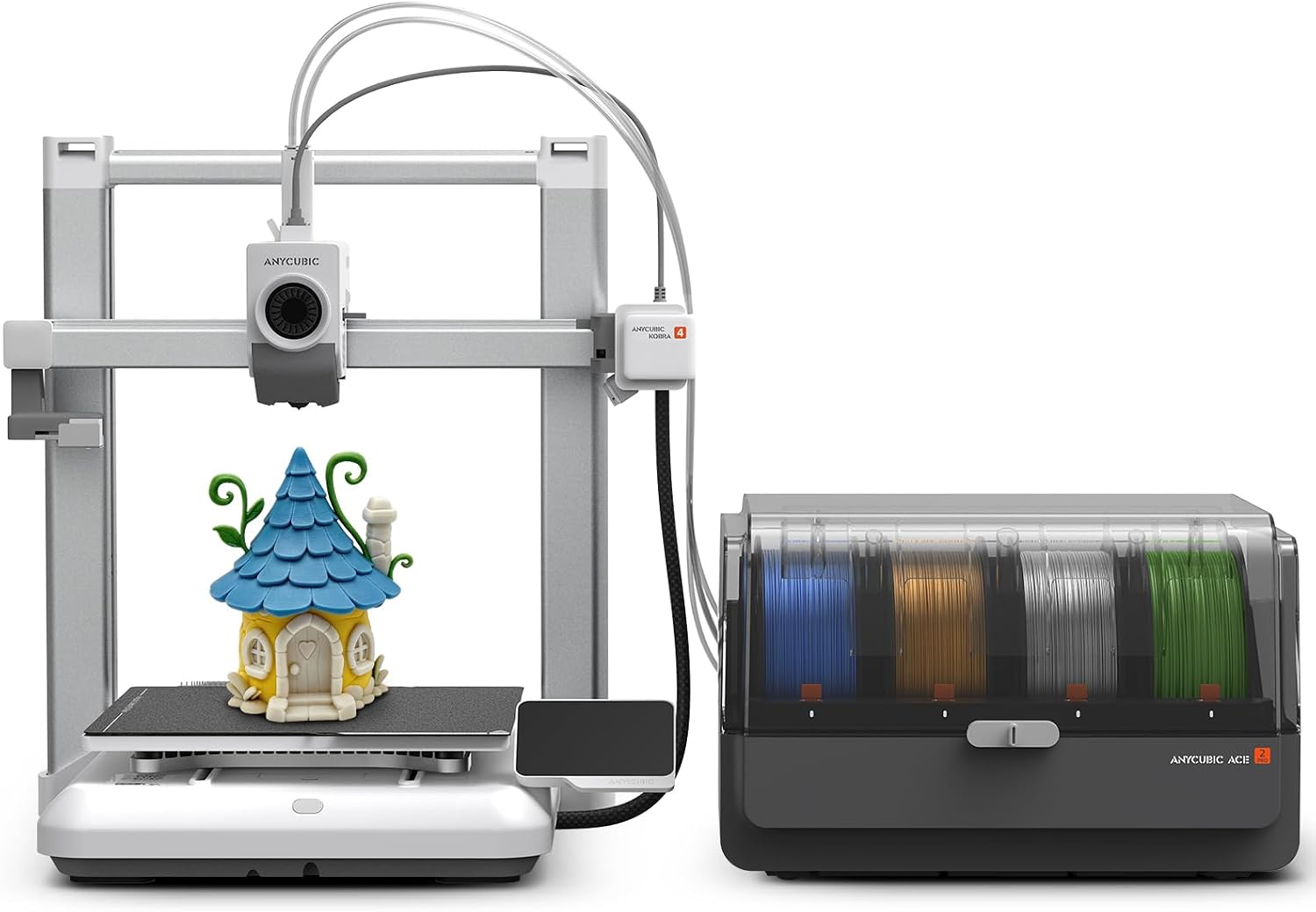 Anycubic Kobra 4 Combo 3D printer Multicolor, Fully automatic calibration