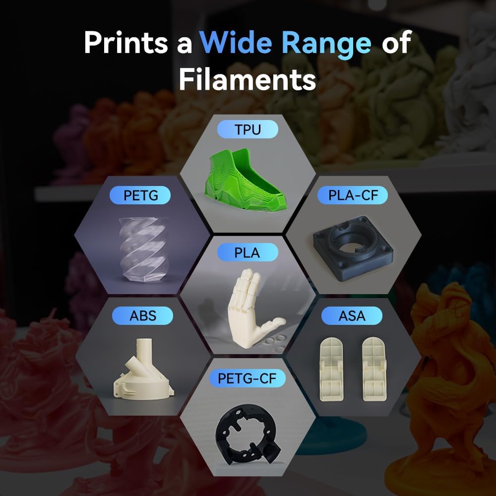 FLASHFORGE Adventurer 5M 3D Printer, Full Auto Calibration Print with 1-Click Max 600 mm/s Speed, Full Metal CoreXY Structure Precise Printing, Easy Maintenance Nozzle, Print Size 220 x 220 x 220 mm – Bild 6