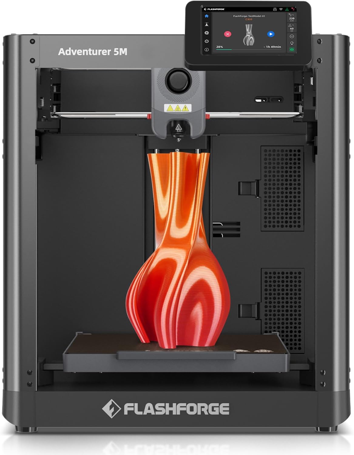 FLASHFORGE Adventurer 5M 3D Printer, Full Auto Calibration Print with 1-Click Max 600 mm/s Speed, Full Metal CoreXY Structure Precise Printing, Easy Maintenance Nozzle, Print Size 220 x 220 x 220 mm