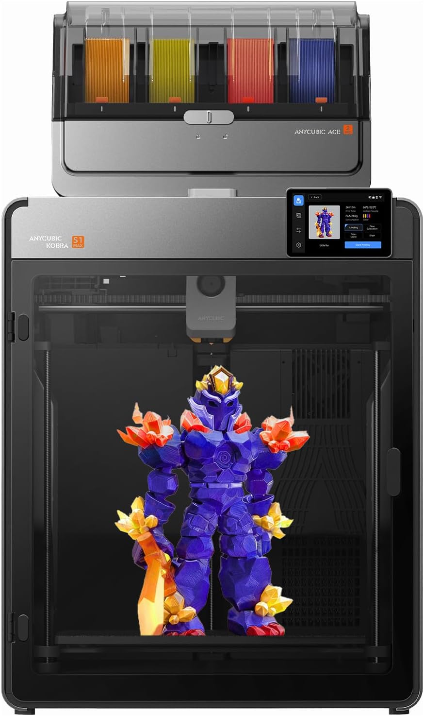 Anycubic Kobra S1 Max Combo 3D Printer Large, Print Size 350x350x350 mm