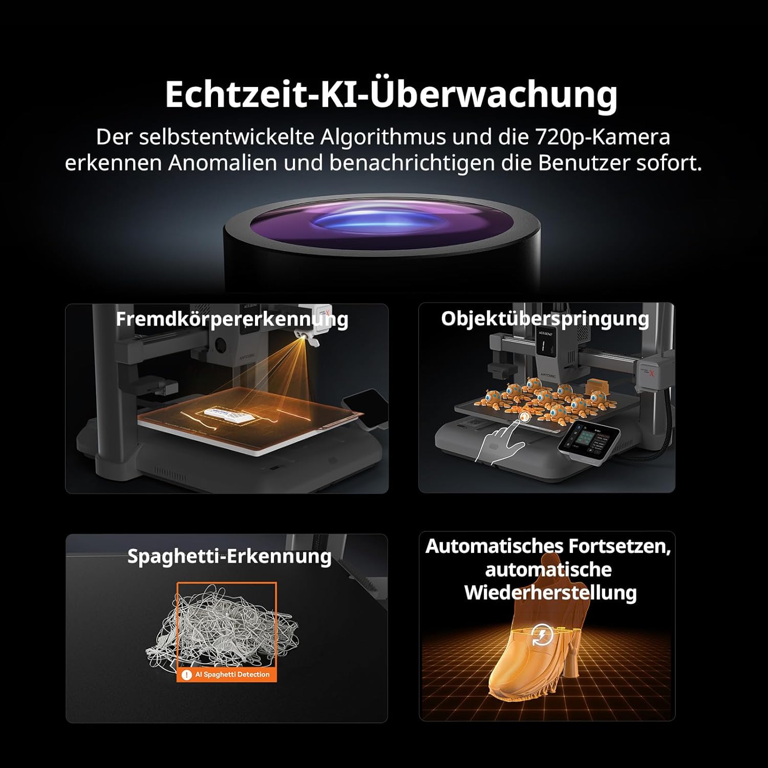 Anycubic Kobra X 3D printer, 600 mm/s High Speed Easy to use – Bild 6