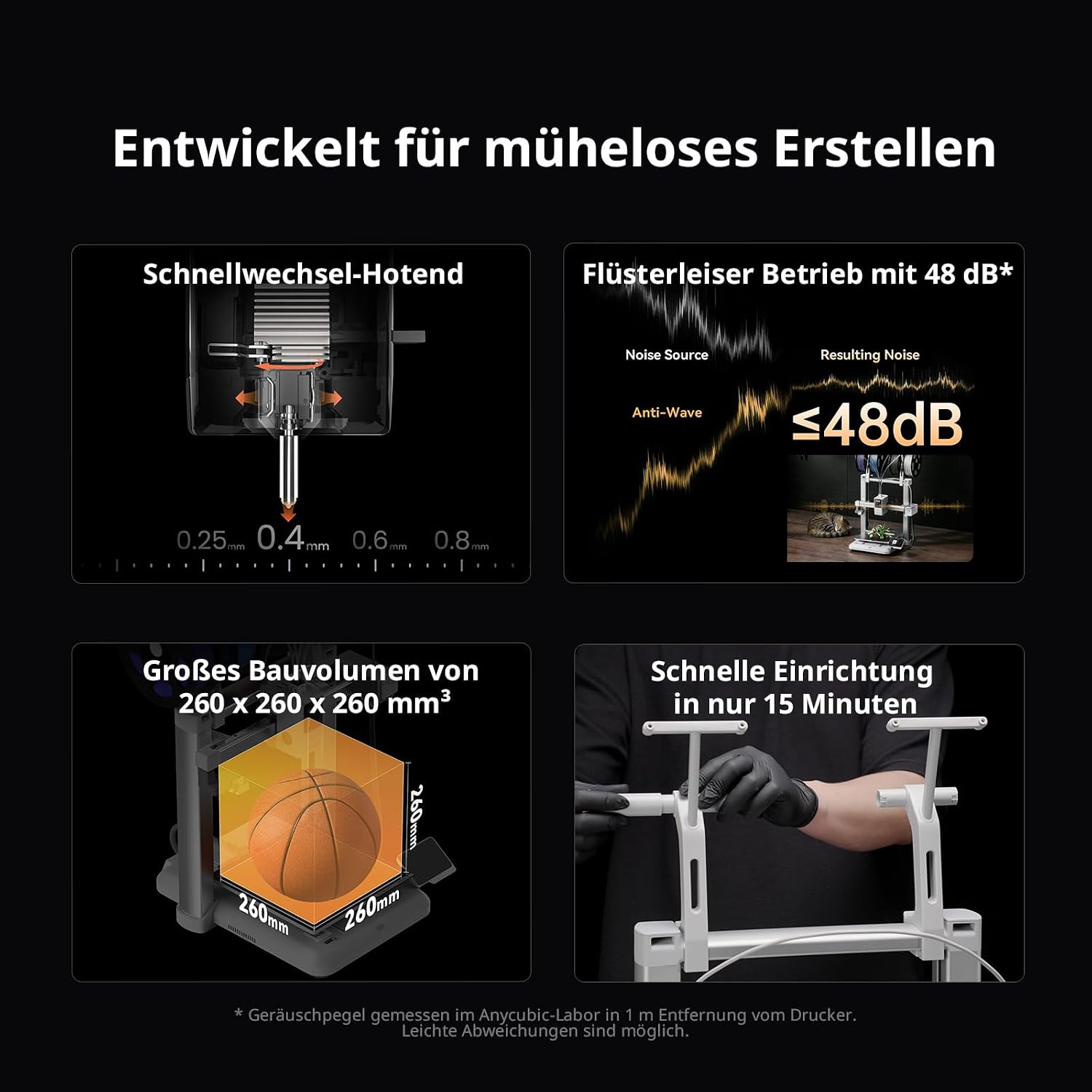 Anycubic Kobra X 3D printer, 600 mm/s High Speed Easy to use – Bild 9