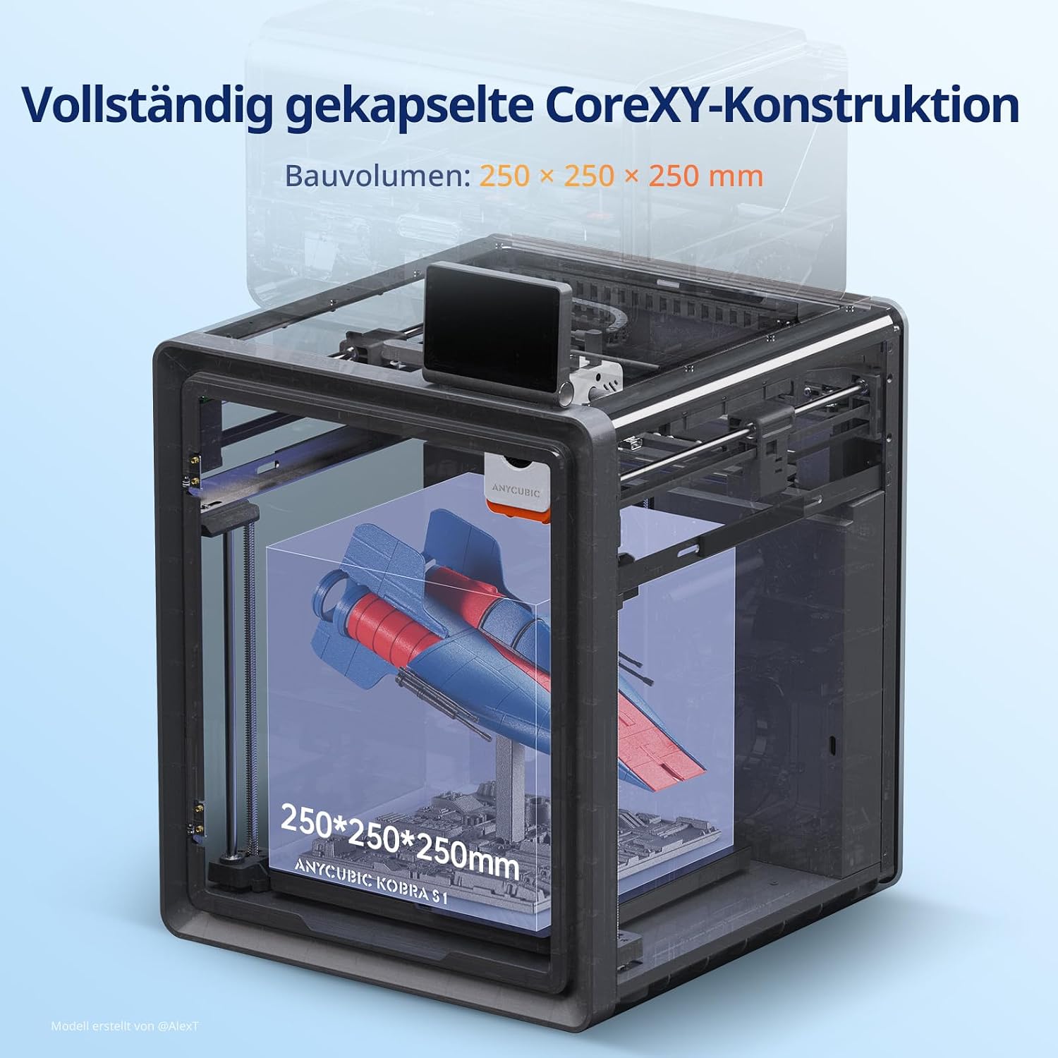 ANYCUBIC Kobra S1 ACE 2 Pro Combo 3D-Drucker, Stabil und Leise – Bild 3