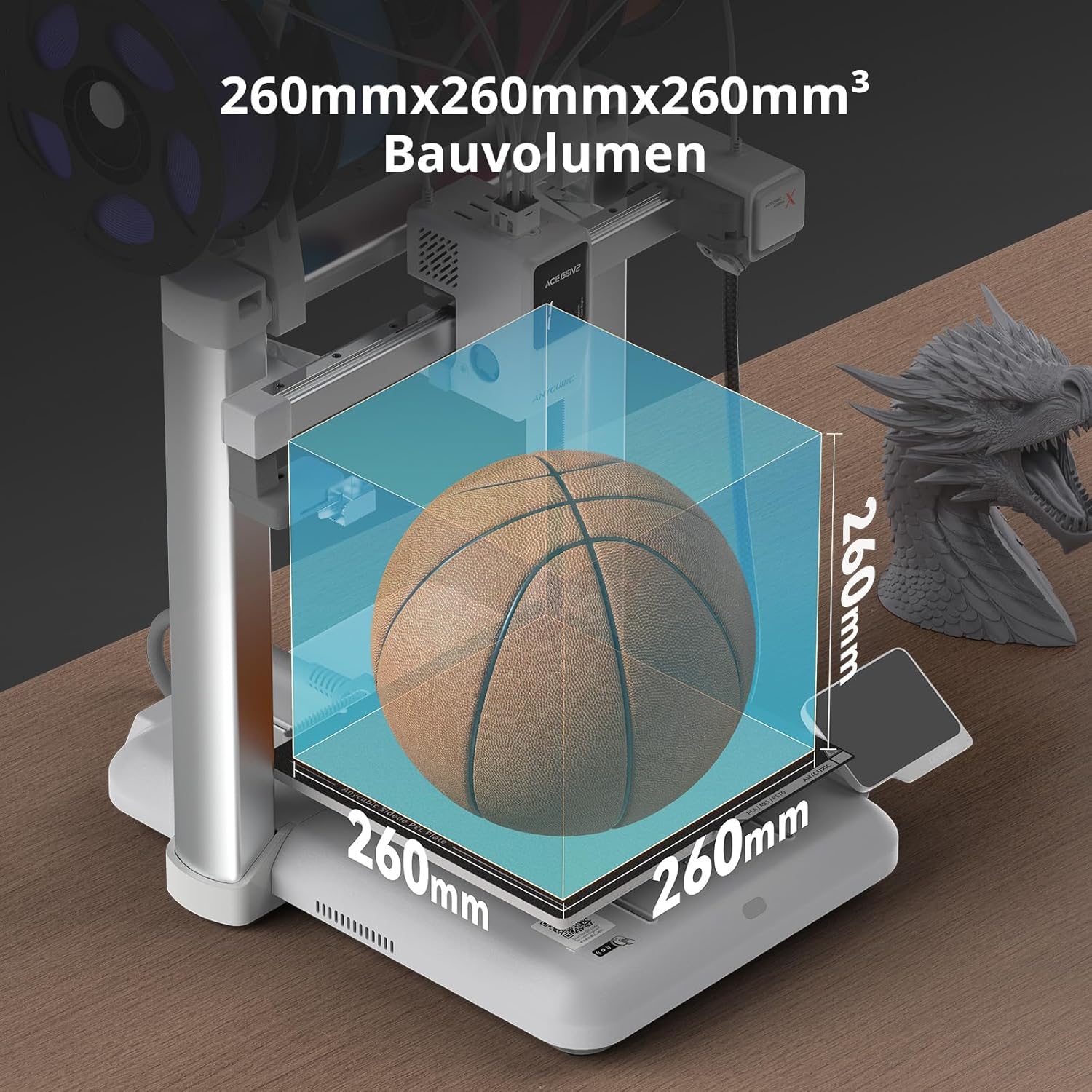 Anycubic Kobra X 3D printer, 300°C Hotend Multi-color Printing – Bild 8