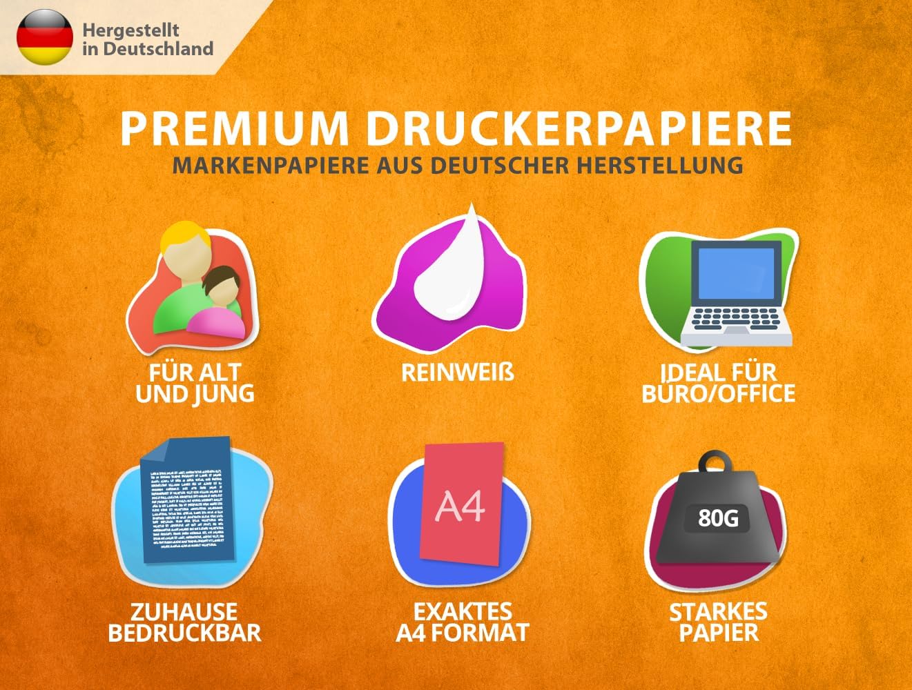 Printer Paper A4 80 g White - 500 Sheets - Premium Paper Pure White - DIN – Bild 4