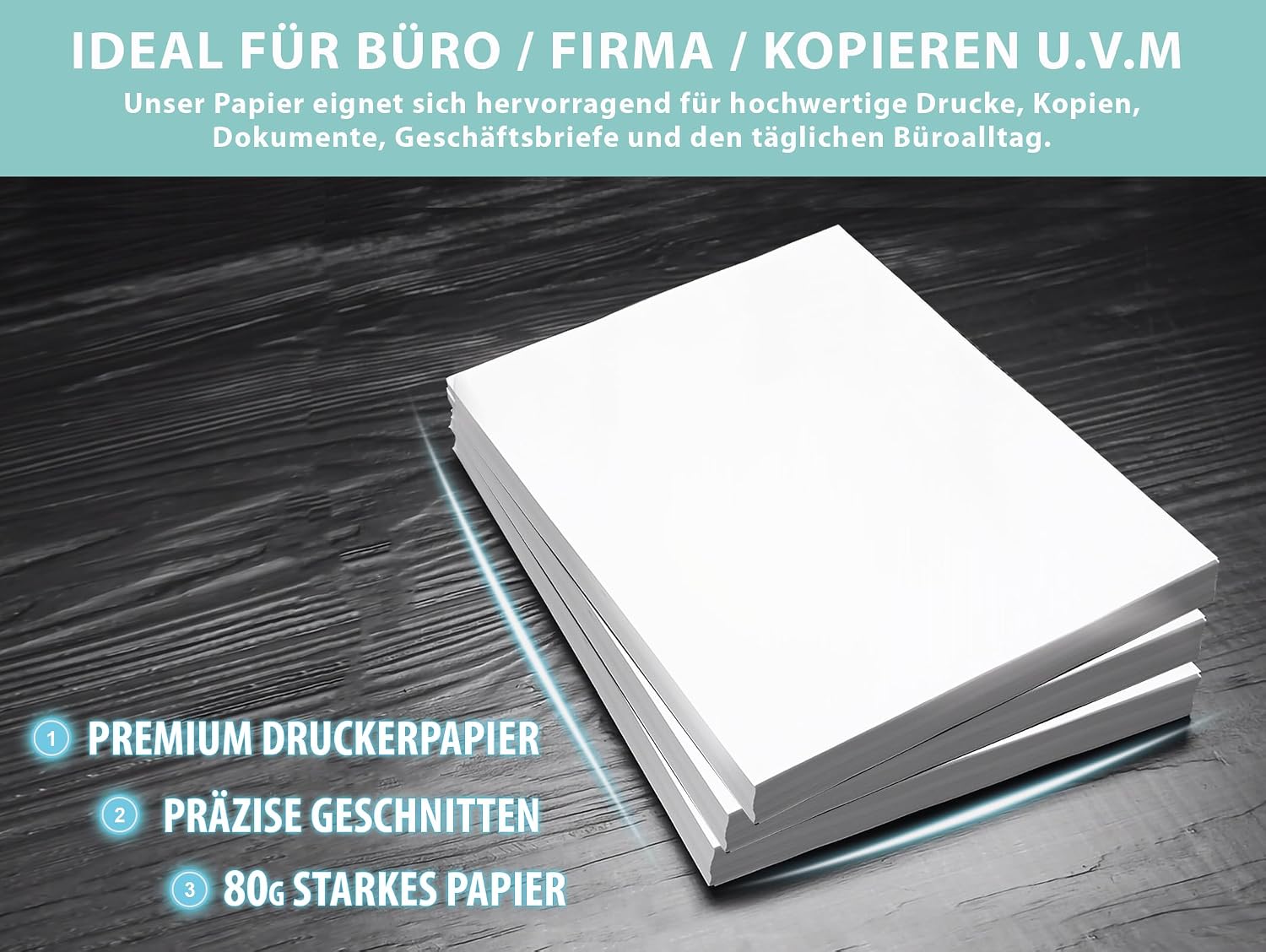 Printer Paper A4 80 g White - 500 Sheets - Premium Paper Pure White - DIN – Bild 5